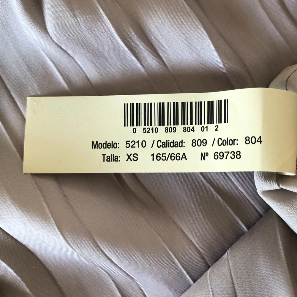 Massimo Dutti Skirt Asymmetrical Long Pleated Midi Gray Size XS - Picture 6 of 9